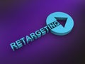 retargeting word on purple