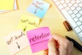 Retention in digital marketing. Sales funnel concept.