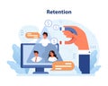 Retention strategy concept. Flat vector illustration