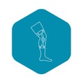 Retentive bandage icon, outline style