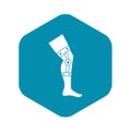 Retentive bandage icon, simple style