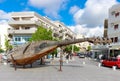 RETHIMNO, GREECE Ã¢â¬â 19 JUNE, 2015: huge mandolin in the central square of the city