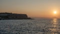 Rethymno, Crete, Greece: the Fortezza in the sunset Royalty Free Stock Photo