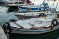 6.28.2021 - Rethymno, Crete island, Greece: Rethymno harbor at evening time Royalty Free Stock Photo