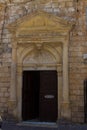 Rethymno, Greece. July 26. 2016: Medieval archway portal.