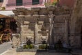Rethymno, Greece. July 26. 2016: The Rimondi Fountain