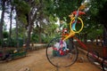 Rethymno, Greece, September 30 Park in Rethymno with a children's playground