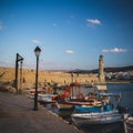 Rethymno town in Crete island, Greek island Royalty Free Stock Photo