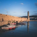 Rethymno town in Crete island, Greek island Royalty Free Stock Photo