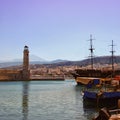 Rethymnon harbor 02 Royalty Free Stock Photo