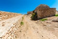 Rethymnon, Island Crete, Greece, - June 23, 2016: View on the inside part of Fortezza Castle in Rethymnon Royalty Free Stock Photo