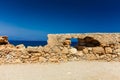 Rethymnon, Island Crete, Greece, - June 23, 2016: View on the inside part of Fortezza Castle in Rethymnon Royalty Free Stock Photo