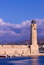 Rethymnon lighthouse Royalty Free Stock Photo