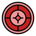Reticle computer icon color outline vector