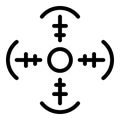 Reticle shape icon, outline style