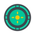 Reticle target icon, flat style