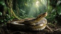 A reticulated python Python reticulatus Royalty Free Stock Photo