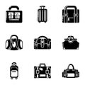 Reticule icons set, simple style