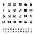 Retina business and finance finance icon set