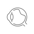Retina detachment line outline icon
