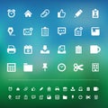 Retina office tools icon set