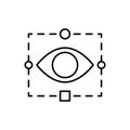 Retina, tech, eye icon - Vector. Artificial intelligence Royalty Free Stock Photo