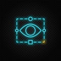 retina, tech, eye paper style, icon. Paper style vector icon Royalty Free Stock Photo