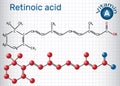 Retinoic acid is a metabolite of vitamin A retinol . Structura