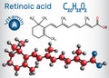 Retinoic acid is a metabolite of vitamin A retinol . Structura