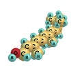 Retinol (Vitamin A) molecular structure on white