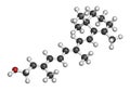 Retinol Vitamin A molecule.