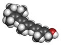 Retinol Vitamin A molecule. Royalty Free Stock Photo