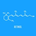 Retinol Vitamin A retinol molecule Royalty Free Stock Photo