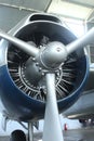 retired airplane propeller at the aerospace museum Royalty Free Stock Photo