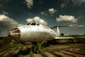 Retired civil airplane Royalty Free Stock Photo