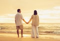 Retired Couple on the Beach Royalty Free Stock Photo