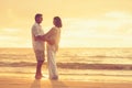 Retired Couple on the Beach Royalty Free Stock Photo