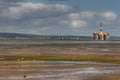 Retired drill platform in Comarty Firth, Scotland.