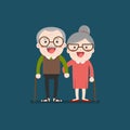 Retired elderly senior age couple.