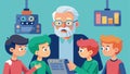 A retired engineer teaches a group of teens how to build and code their own robots using old electronic components