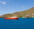 A retired ferry anchored at admiralty bay, bequia Royalty Free Stock Photo