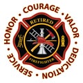 Retired Firefighter Honor Courage Valor