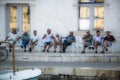 Retired men on a bench, Jelsa Croatia