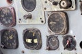 Cessna O-1G Bird dog, vintage old plane control dial