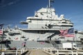 Retired Ship USS Yorktown on display. Royalty Free Stock Photo