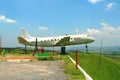 Retired Vickers Visconde plane resting on a hill in Aracariguama, SÃ£o Paulo, Brazil. Royalty Free Stock Photo