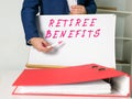 RETIREE BENEFITS inscription on the page