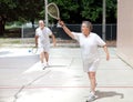 Retirees Playing Racquetball Royalty Free Stock Photo