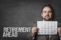 Retirement ahead text with businessman