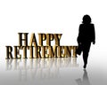 Retirement Business woman 3D graphic Royalty Free Stock Photo